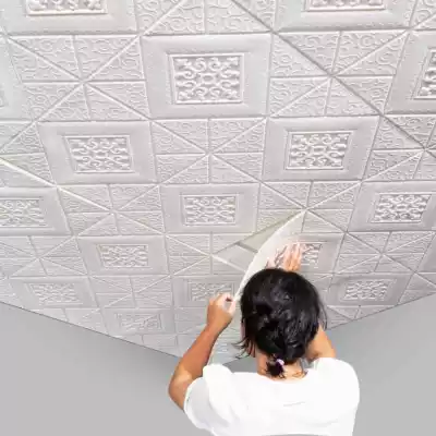 Wallpaper self-adhesive 3d three-dimensional roof wall stickers living room ceiling ceiling stickers waterproof wall refurbished wallpaper