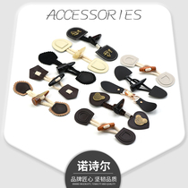 Coat pair buckle Sheep horn button Cow horn button button Female wool coat clothes with a variety of buckles Large size