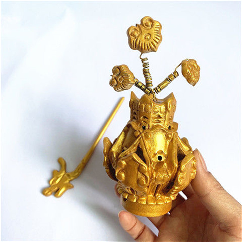 Taoist Lotus Crown Triple Clear Crown Golden Wood Engraved Lotus Crown Dao Crown Taoist Crown Zheng is a Taoist culture