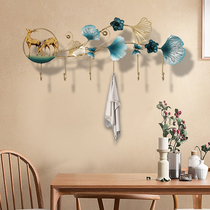 New Chinese style creative entrance hall hooks living room tile sticky hooks bedroom clothes hangers simple wall decoration clothes hooks