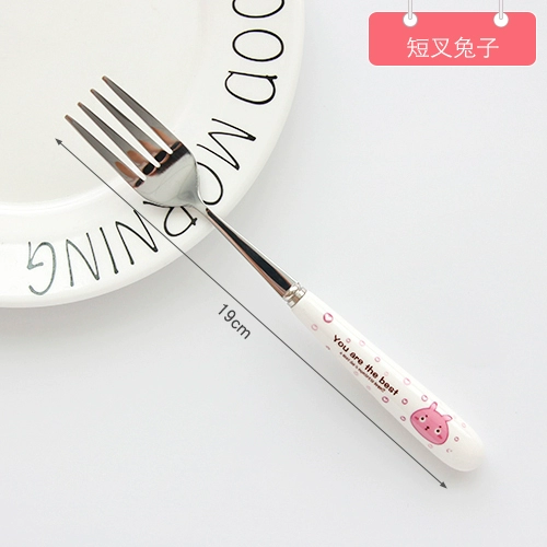 Большая безопасная мультяшная вилка для фруктов из нержавеющей стали