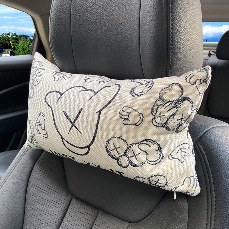 Kaws car supplies neck bone pillow four seasons universal car creative cartoon car seat female head and neck pillow