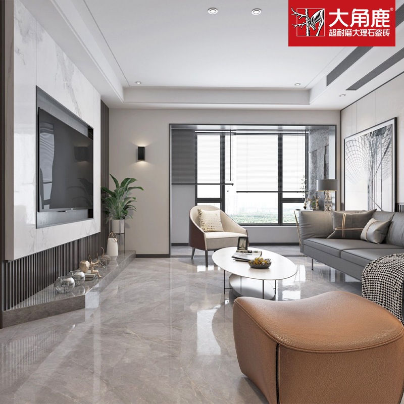 Large corner deer ultra-abrasion resistant marble tiles 800x800 Florence grey D3-B8879