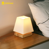  Bedroom table lamp Night light Simple creative Nordic glass plug-in energy-saving warm light mini baby feeding bedside light