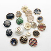 Metal buttons Socialite style square pearl imitation shell button small incense tweed jacket sweater knitted cardigan button