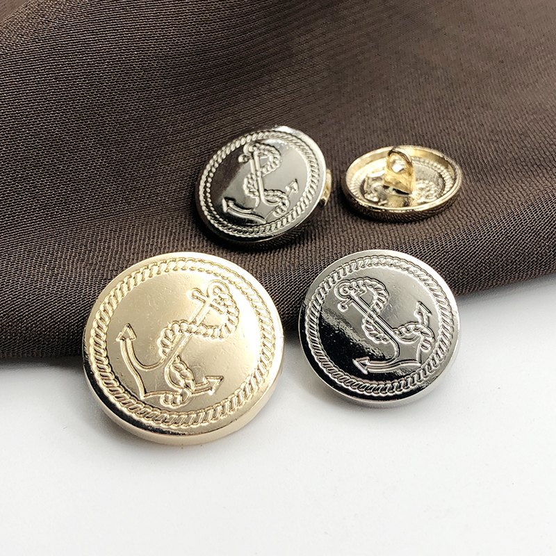 Navy wind coat coat coat anchor button button alloy English button metal button