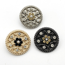 Small fragrant pearl metal buttons socialite clothing buttons Wild round womens coat wool cashmere coat buttons
