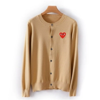 Хаки кардиган, круглый воротник