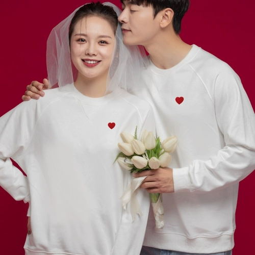 Осенняя демисезонная парная одежда для влюбленных, белая толстовка, лонгслив, рубашка, куртка