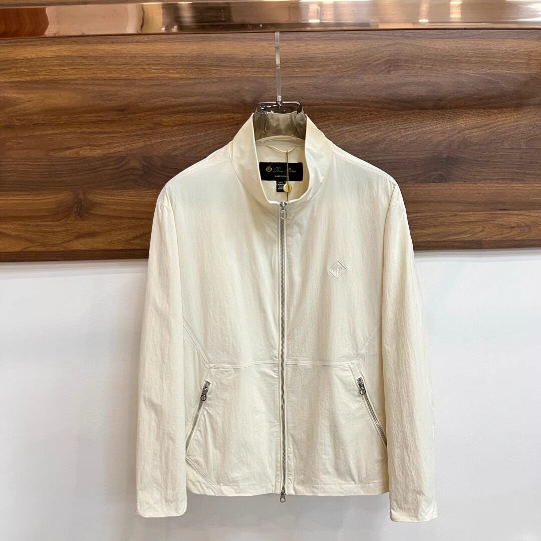 意大利LP男装25春夏新款醋酸面料简约时尚休闲老钱风立领夹克外套 2