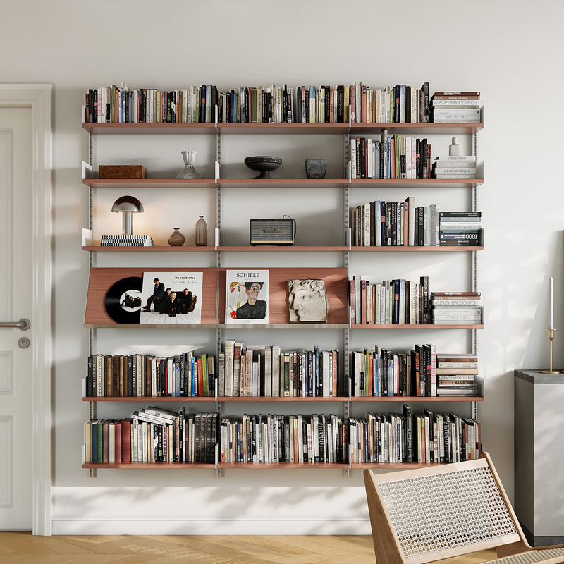 Wall-Mounted Storage Rack for Study Room, Multifunctional Adjustable Wall-To-Wall Bookshelf Display Cabinet, Simple Modern Decorative Storage Rack