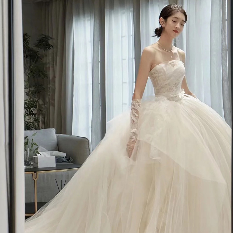Summer wedding dress, advanced tube top, fitted, high-end Summer wedding dress, advanced tube top, fitted, high-end