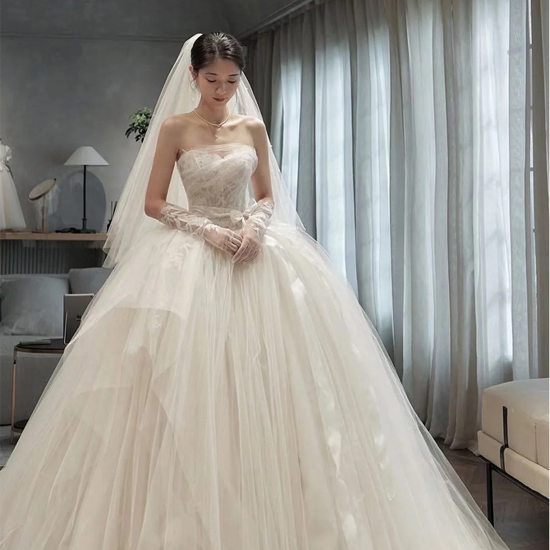 Summer wedding dress, advanced tube top, fitted, high-quality style Summer wedding dress, advanced tube top, fitted, high-quality style