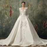 Свадебное платье, лонгслив, французский стиль, премиум класс