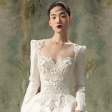 Свадебное платье, лонгслив, французский стиль, премиум класс