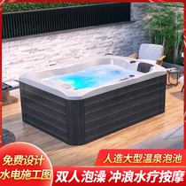 Outdoor double surf Whirlpool Villa courtyard rooftop thermostatic heating SPA pool home home