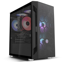 Silver Xinfara H1M M-ATX motherboard 240 water-cooled long graphics ATX power supply black white side through