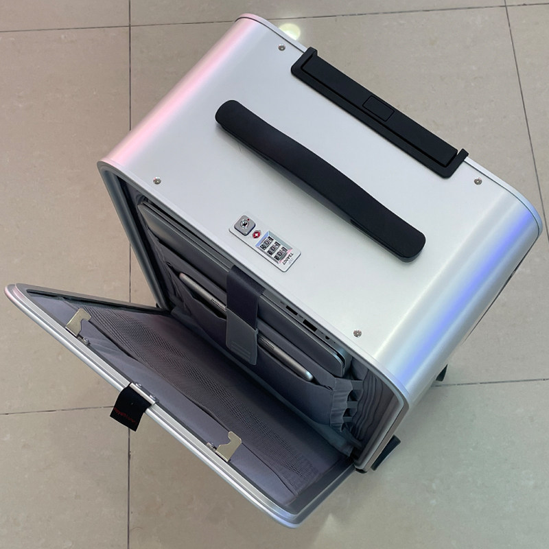 Side Opening Suitcase High Face Value Small Den Case Woman 16 Inch 20 Full Aluminum Alloy Lalever Box Man 24 suitcase