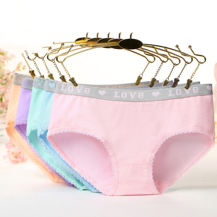 2 pieces of underwear female student pure cotton sexy lace girl fresh and cute sweet Japanese and Korean triangle underwear