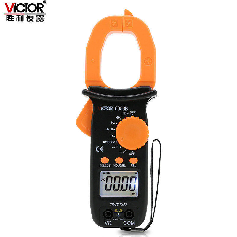 Victory Instrument Digital clamp table VC 6056B High precision AC - DC clamp meter Multi - use table Capacitor Frequency