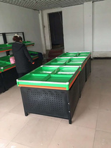 Fruit and vegetable platform shelf supermarket fruit and vegetable mid-island shelf bulk pile head fruit shop vegetable and fruit flat display rack