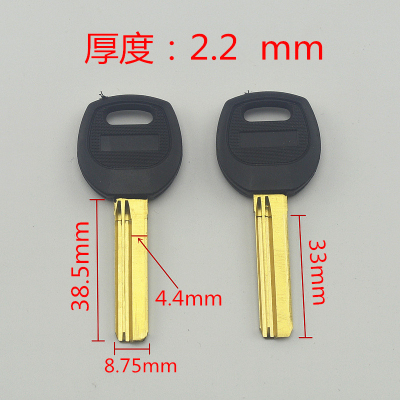 [ZQ465] brass yellow straight bar with key blank positive gas lock industry key blank can work artisan