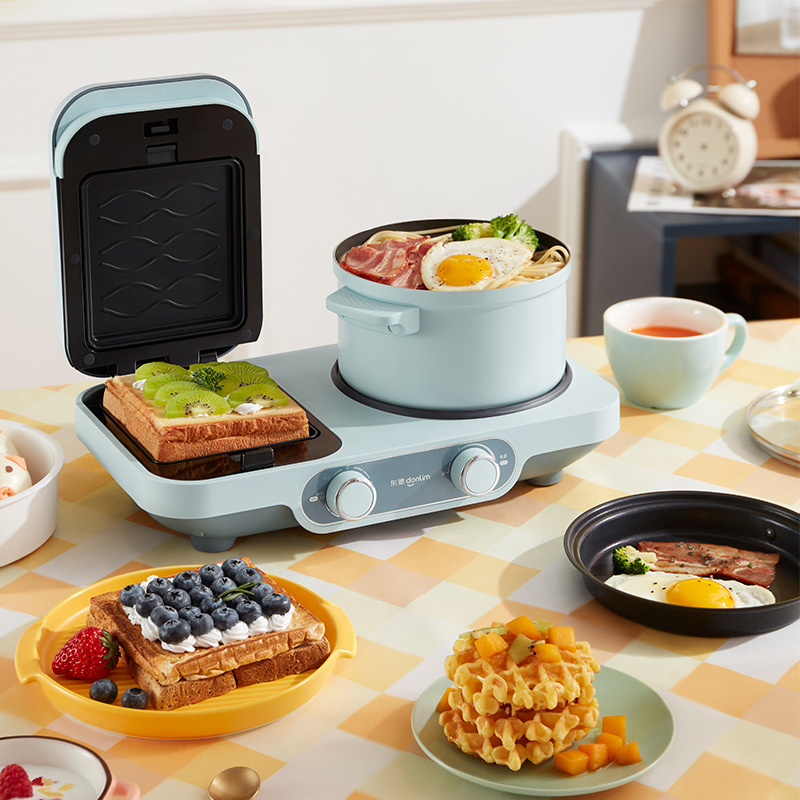 Dongling breakfast machine multi-function sandwich machine home four-in-one small waffle light food machine toast artifact