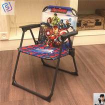 Childrens portable dining chair Cartoon Avengers Spider-Man baby thickened folding bench Beach armchair