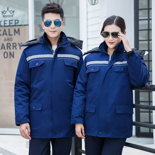 Зимняя удерживающая тепло куртка для работы, пуховик, комплект, увеличенная толщина, делается под заказ