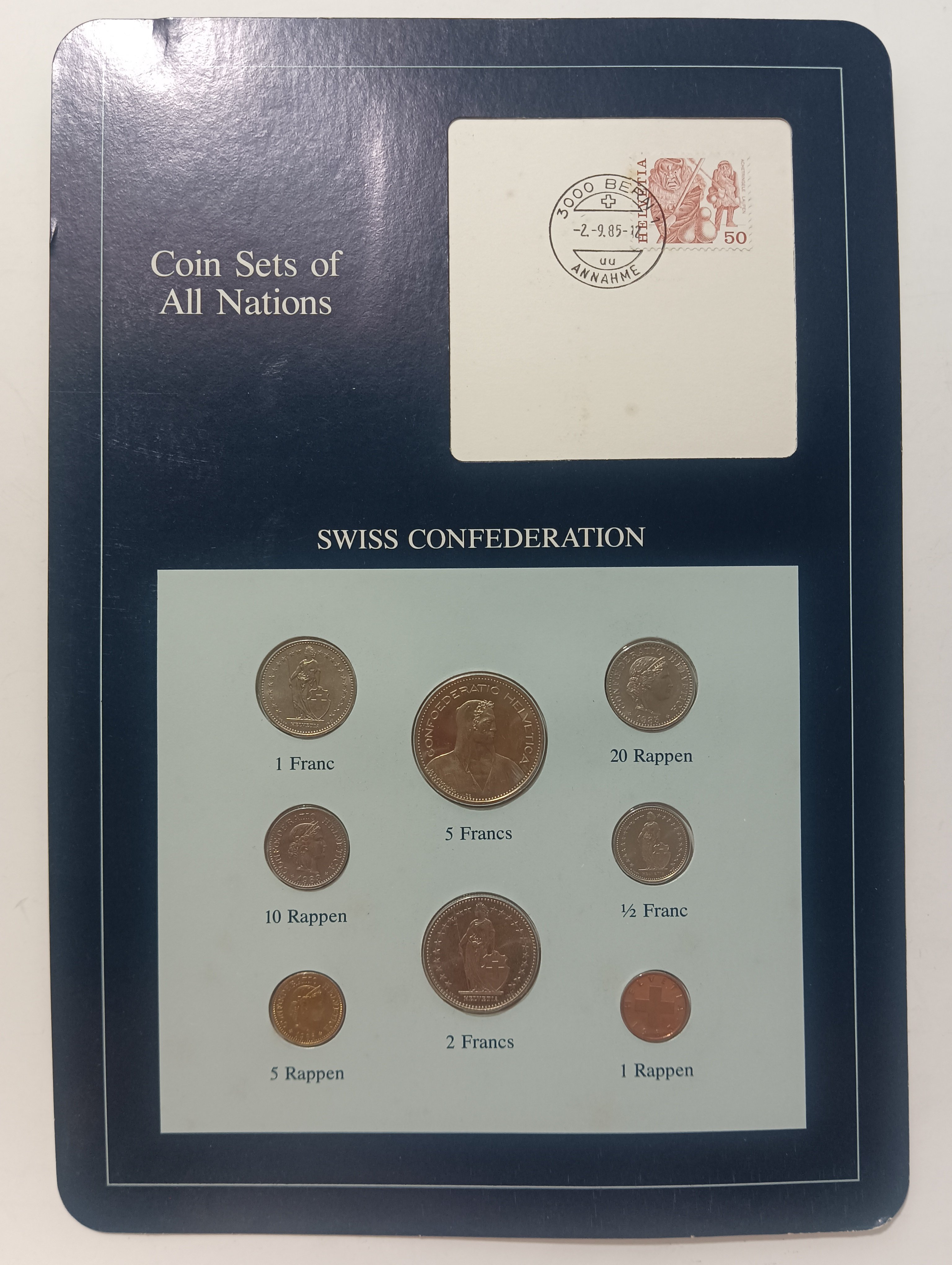 瑞士1983-86年1分-5法郎8枚套币硬币富兰克林邮币封品相如图评价- 淘宝网