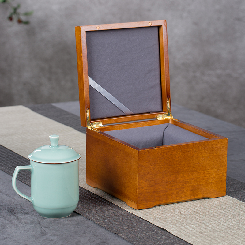 Empty Mountain New Rain Tea Leaf Jar Gift Box Solitary Gift Box Double Jar Gift Tea Set Box Packaging Box Wood Box Bamboo Empty Box