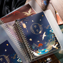 Ancient Wind Loose-leaf Ben b5 Notebook minimalist Detachable clasp loose-leaf Cornell Cornell crossline Grid scapecore a5 metal iron clamp ultra-thick crust university students examination and retro-ancient panes