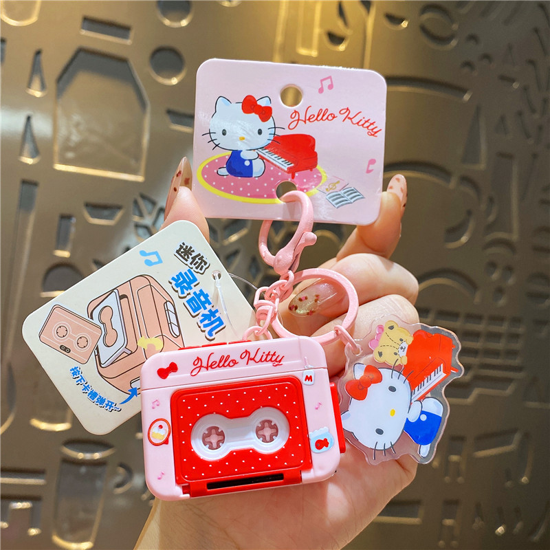 Authentic Sanrio Hello Kitty Hello Kitty Fun Anime Kt Cat Music Recorder Keychain Pendant
