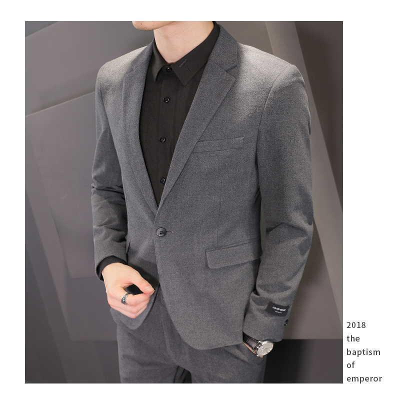 Bộ đồ vest nam phù hợp với chú rể kết hôn với áo khoác nhỏ phiên bản Hàn Quốc bộ vest nam
