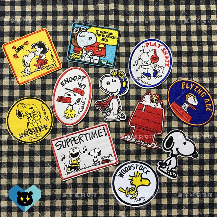 Badge Sweater Decoration Patch Applique Snoopy Snppoy Mickey Mouse Mickey Mark Patch Decorative Patch