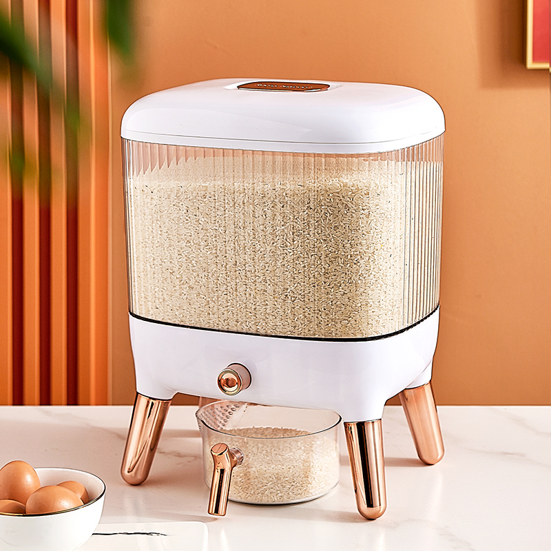 Loading rice barrel light and luxurious household pressing rice box 20 kilo of rice cylinder flour storage tank insect-proof moisture-proof rice containing box