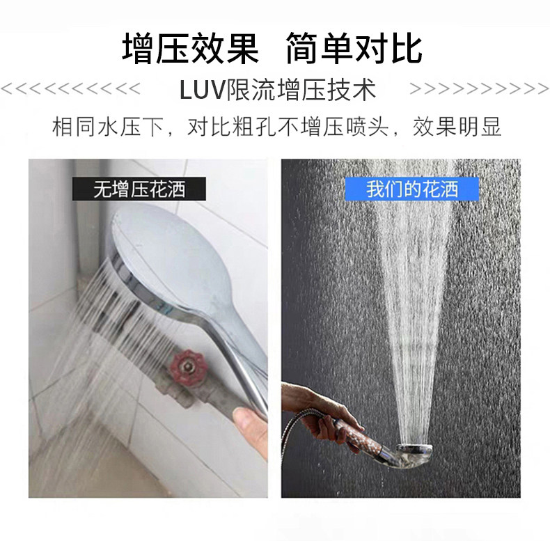 沫凌 浴室净水过滤 增压花洒喷头 图8
