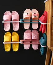 Soft toilet toilet bathroom slippers wall mounted without punch inlet door 3-in-one family foldable