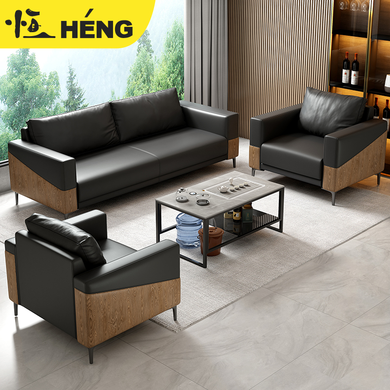 Office sofa business reception area reception negotiation simple modern hall office furniture coffee table combination set