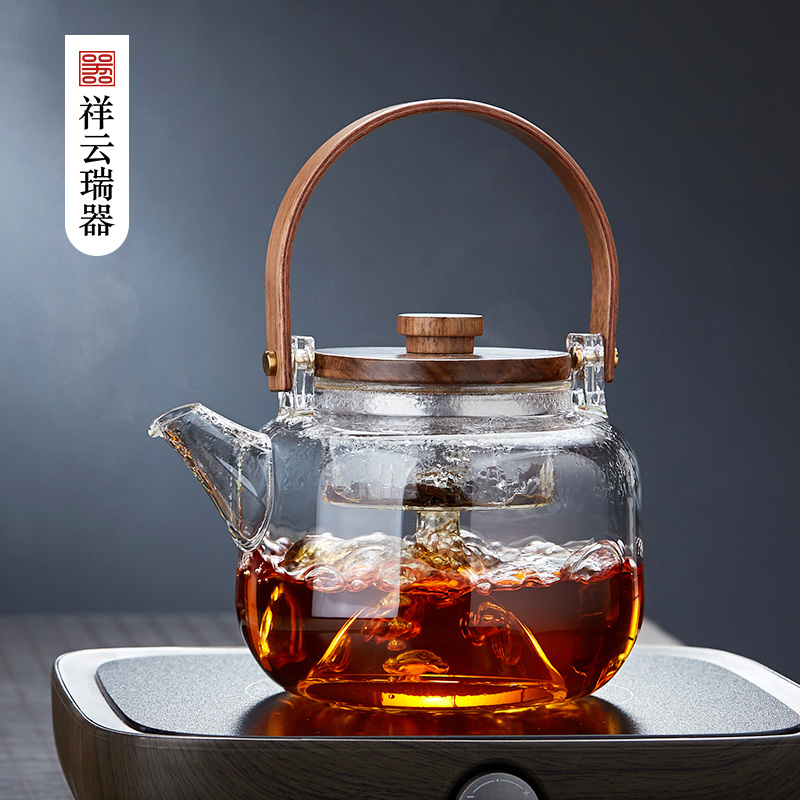 Ty Beam Pot large capacity Kettle High Temperature Resistant Bubble Teapot Home Cooking Teapot Glass Pot Steaming Teapot Glass Teapot