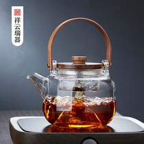 Beam pot large capacity kettle high temperature resistant teapot household cooking teapot glass pot steaming teapot glass teapot