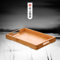 Xiangyun Rui household cup tray Rectangular bamboo cup plate Bamboo simple cup plate Teacup plate Tea plate