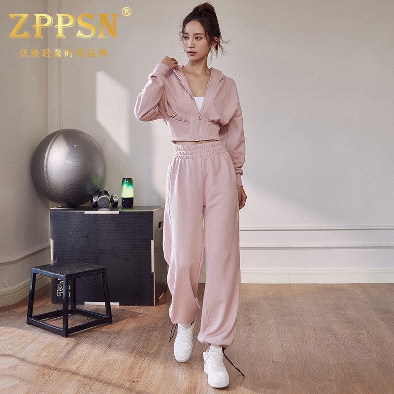 Italian ZPPSN Sports Suit Women Running Fitness New Loose Fashion Casual Foreign Pie Outdoor Two Sets