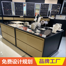 Jewelry necklace display rack on the wall island double-sided shelf earrings headwear mirror display rack jewelry store display cabinet