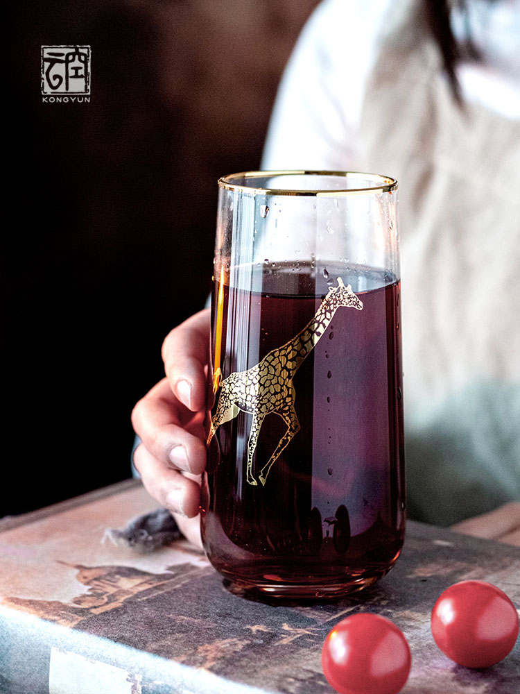 Day Style Zebra Glass Cup Home Breakfast Milk Juice Cup Cute Animal Giraffe Cup Men And Women Lovers Cup