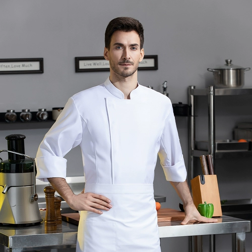 Высокий шеф -повар Главный рабочая одежда с семидушными рукавами настраиваемые пятизвездочные административные шеф -повара.