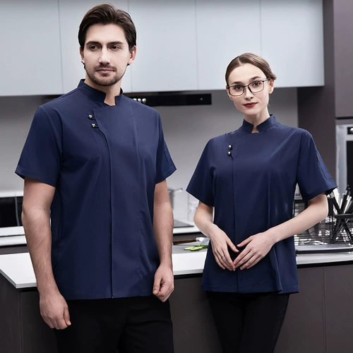 Высококачественный шеф-повар Рабочая одежда с коротким рукавом летние мужчины в воздухопроницаемой сухой стиле