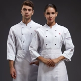 Старший шеф-повар Работа для мужчин с длинным рукавом утолщенным отель Catering Winter Kitchen Western Restaurant Chef Clothing High Story Women