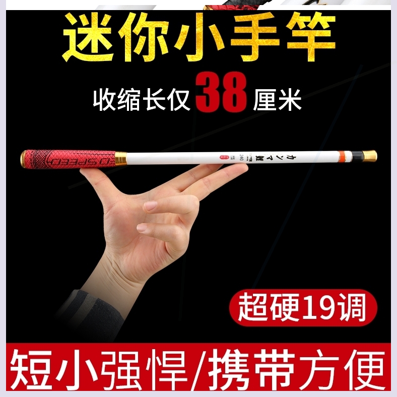 Light Short Hand Rod 2020 New Pint Short Section Hand Rod Mini Fish Rod Fishing Rod Carp Rod Portable Suit Hard