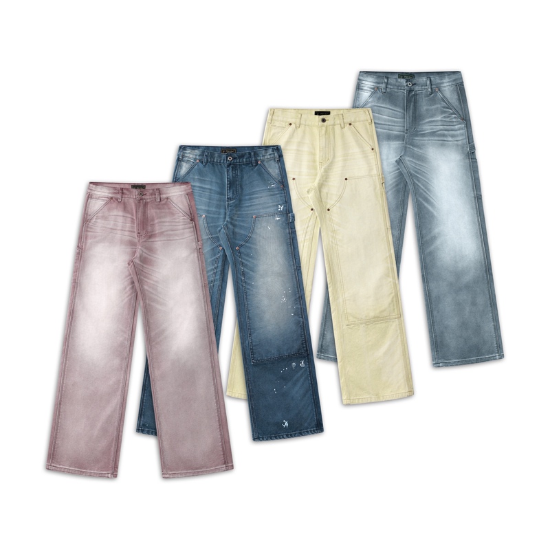 [Ten Thousand Fans Feedback] Vowprogress* Custom-Woven High-Density Canvas B01 Double-Knee Straight-Leg Lumberjack Pants